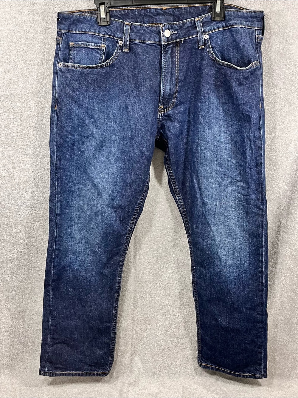 Bonobos Jeans Mens 35x28 Blue Cotton Denim Straight Slim Workwear Stretch